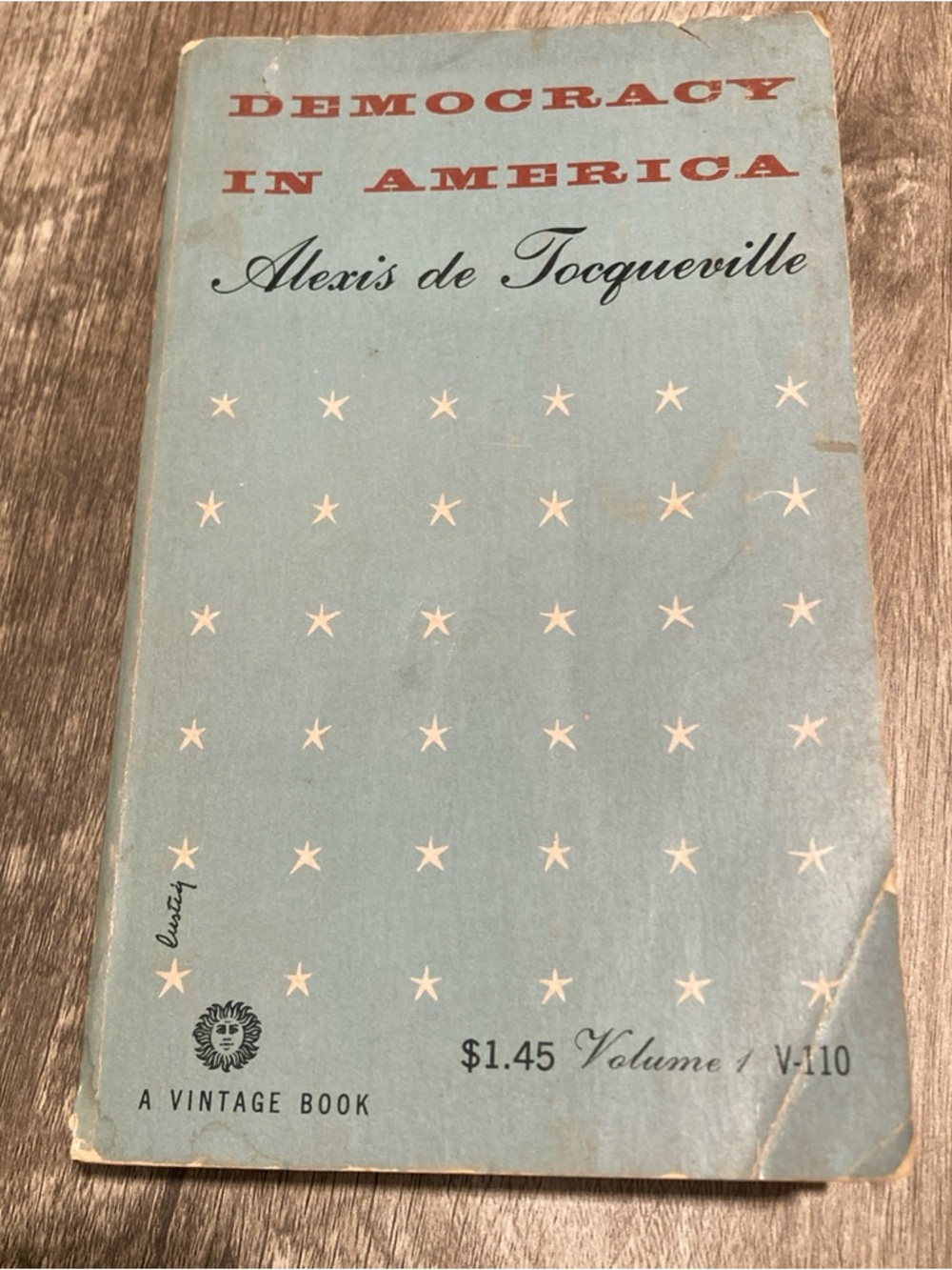 Democracy in America by Alexis de Tocqueville — Soft Blue Decorative Paperback